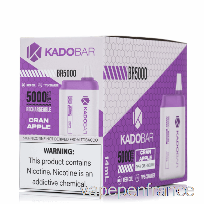 [Paquet De 5] Stylo Vape Jetable Kado Bar Br5000